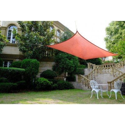 Cool Area Rectangle 9'10'' X 13' Sun Shade Sail, UV Block Patio Sail Perfect For Outdoor Patio Garden Swimming Pool in Color Red   565564196